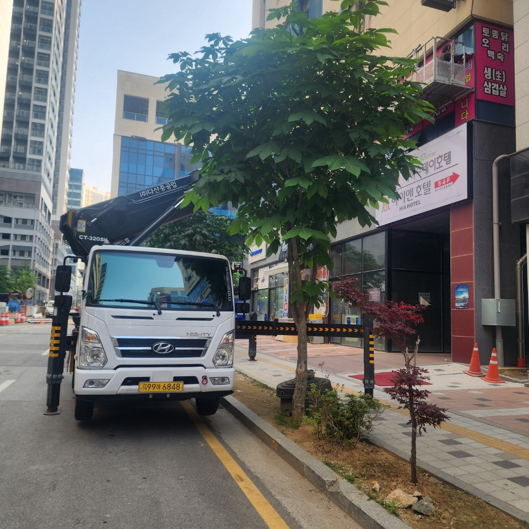 CCTV 설치 스카이차 작업사진