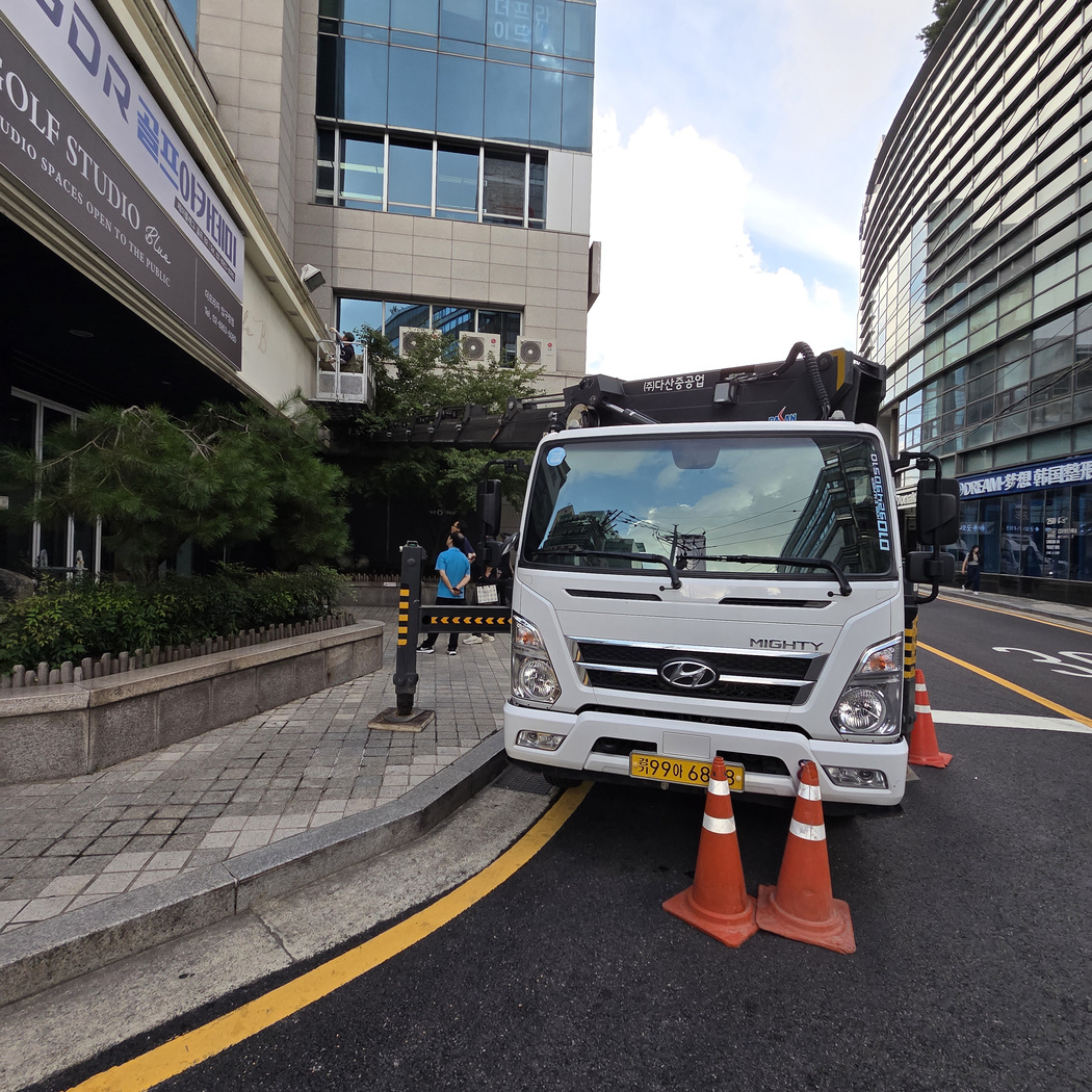 간판 LED 스카이차 작업사진